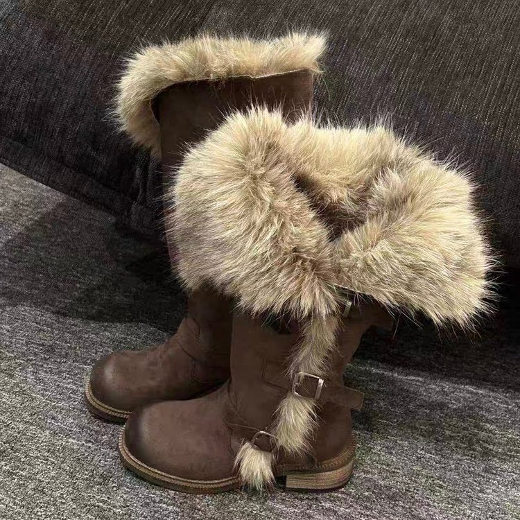 Long Female Temperament Genuine Rider Two-way Boots