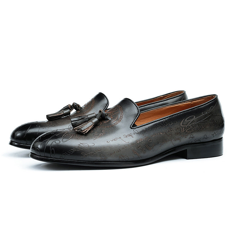 Men's Top Layer Cowhide Genuine Retro Business Leather Shoes