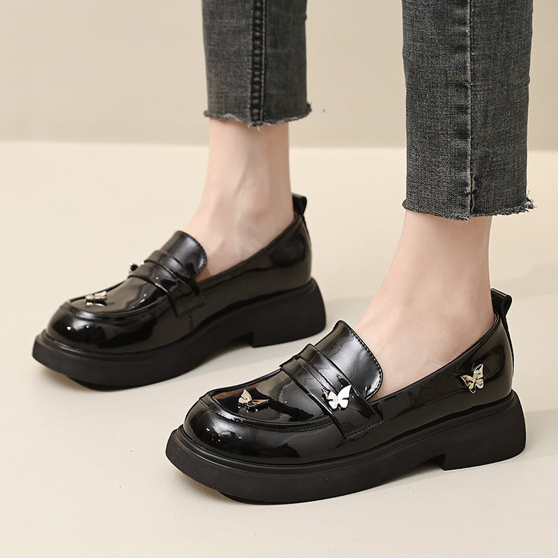 Women's Authentic British Style Tods Chunky Pumps Casual Shoes