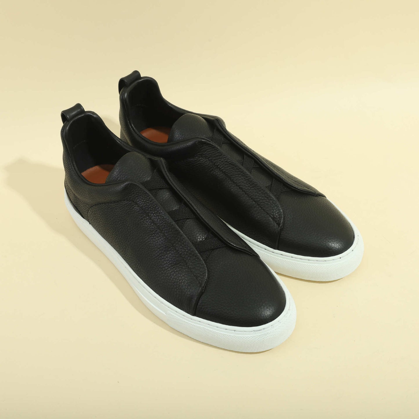 Men's Comfortable Breathable Slip-on White Flat Outdoor Sneakers