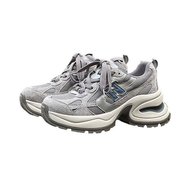 Women's Platform Dad Breathable Height Increasing Small Sneakers