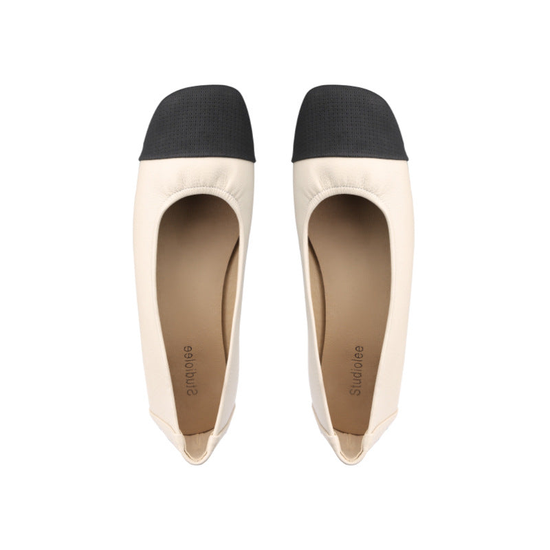 Square Toe Soft Bottom Chunky Classic Casual Shoes