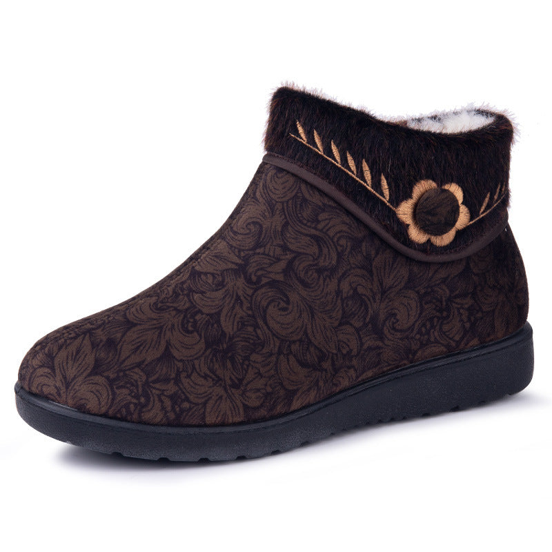 Women's Winter Wool Old Cloth Fleece-lined Thick Women's Shoes