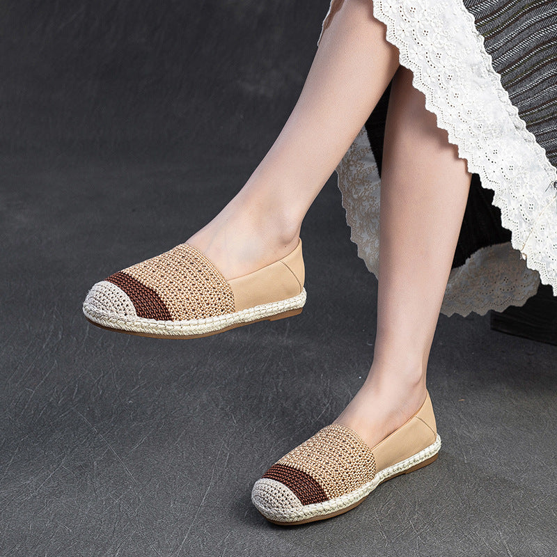Women's Woven Linen Slip-on Fisherman Breathable Comfortable Casual Shoes