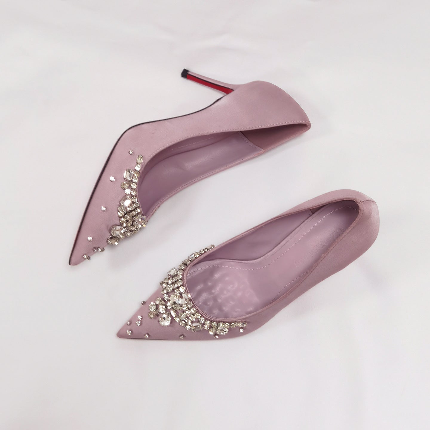 Women's Super Beautiful Bridal Red Wedding Dress Toast High Stiletto Chain Heels