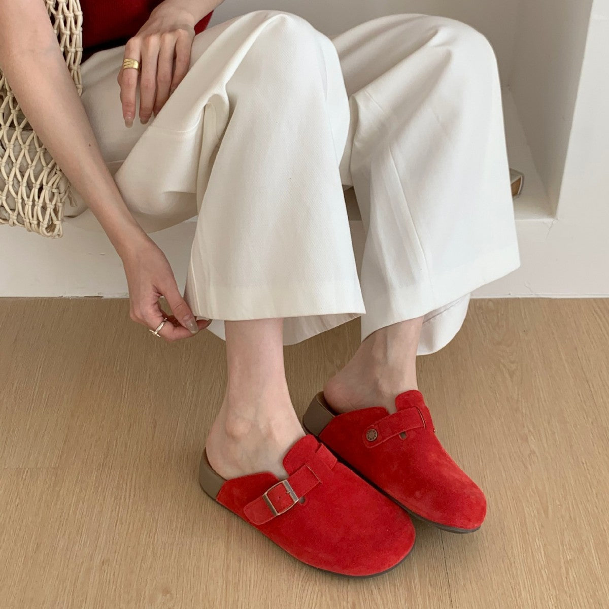Women's Closed Toe Half Simple Slip-on Pumps Slippers