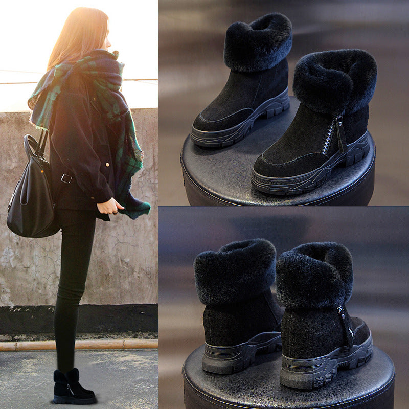 Women's Winter Thick Bottom Warm Veet Padded Snow Boots