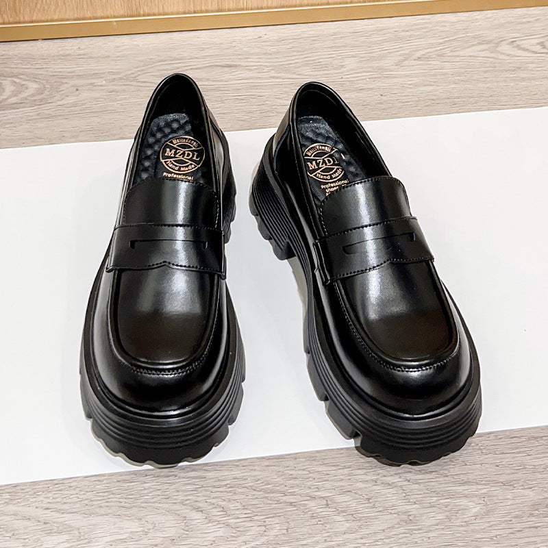 Women's Foot Beauty Power Thick-soled Autumn Vintage Leather Shoes