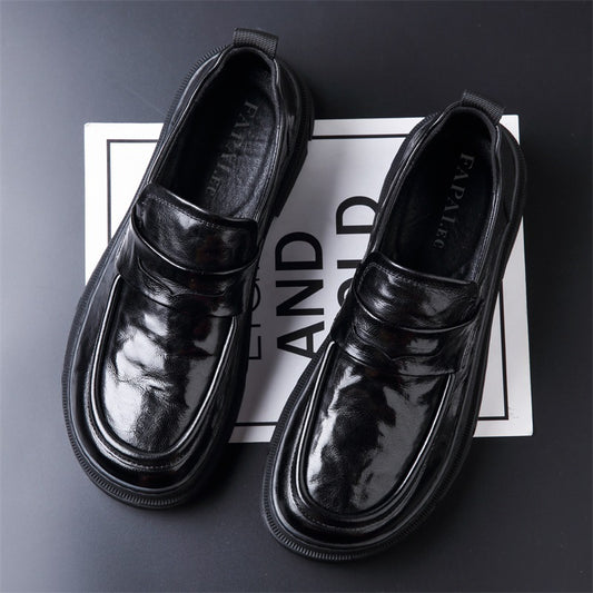 Men's Slip-on British Style Genuine Business Trends Leather Shoes