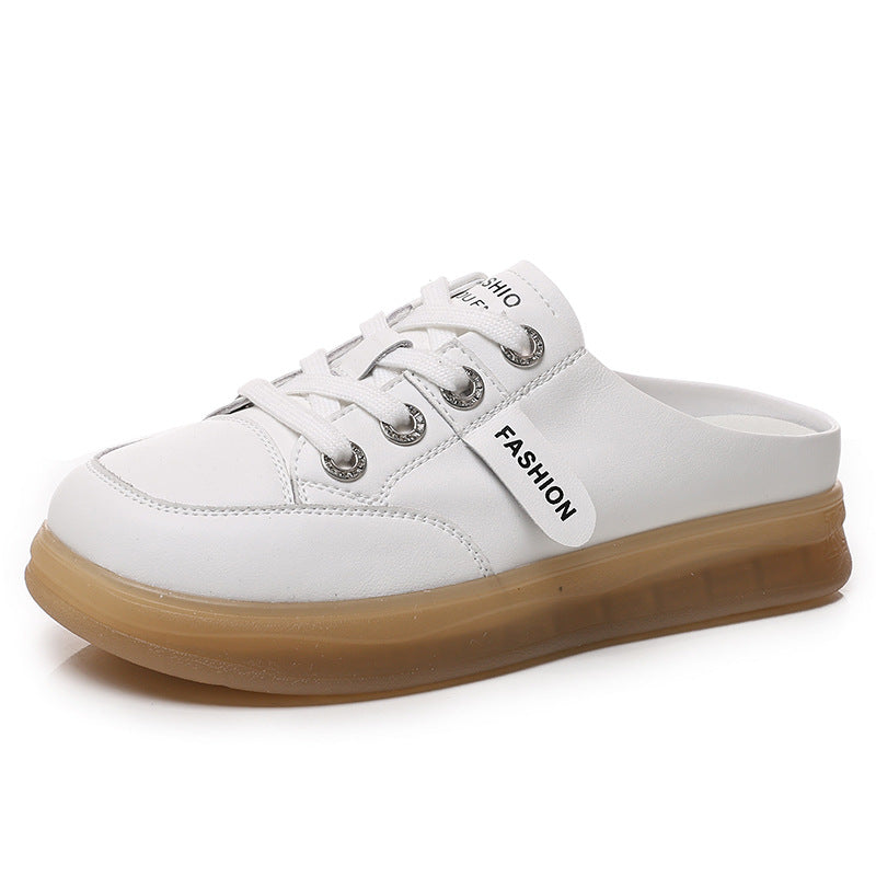 Women's Genuine Outdoor Flat Versatile White Casual Shoes