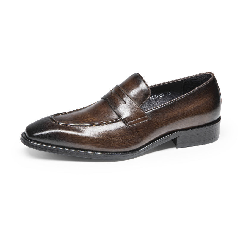 Men's Hours Business Formal Wear First Layer Leather Shoes