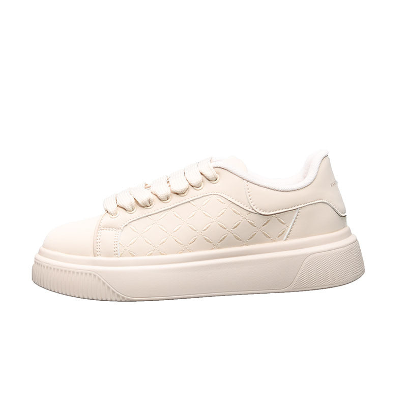Men's Spring Platform White Breathable Board Fashionable Height Increasing Men's Casual Shoes