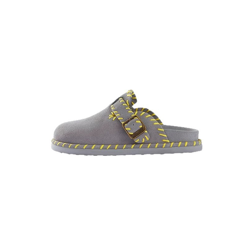 Toe Half Outer Wear Retro Slip-on Flat Slippers