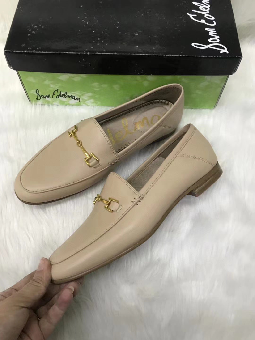 Women's Flat Pumps British Buckle Slip-on Bottom Casual Shoes
