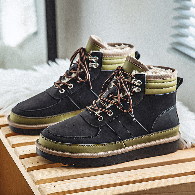 Men's Martin Fleece-lined Thickened Northeast British Retro Snow Boots