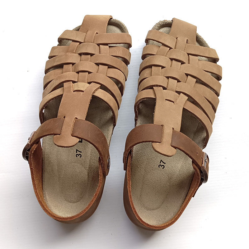 Women's Roman Outside The Island Wrapped Woven Sandals