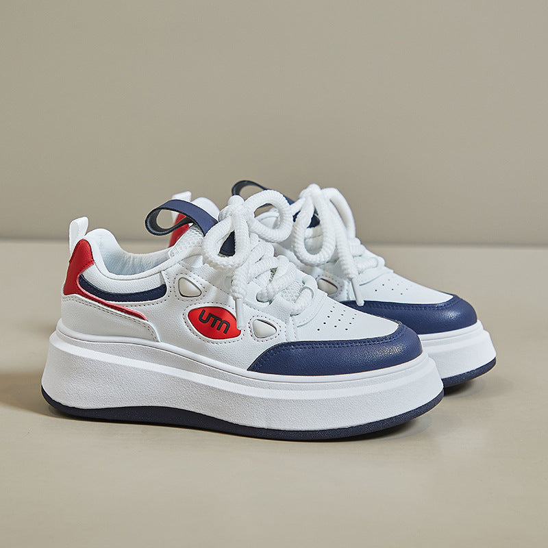 Spring White Korean Style Sports Running Casual Shoes