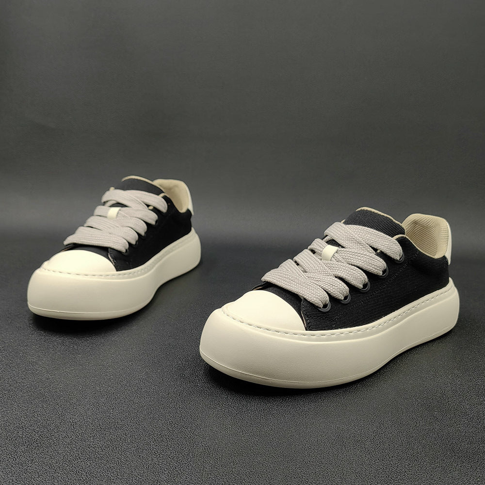 Men's Thick Bottom Breathable Biscuit Shape Board Sneakers
