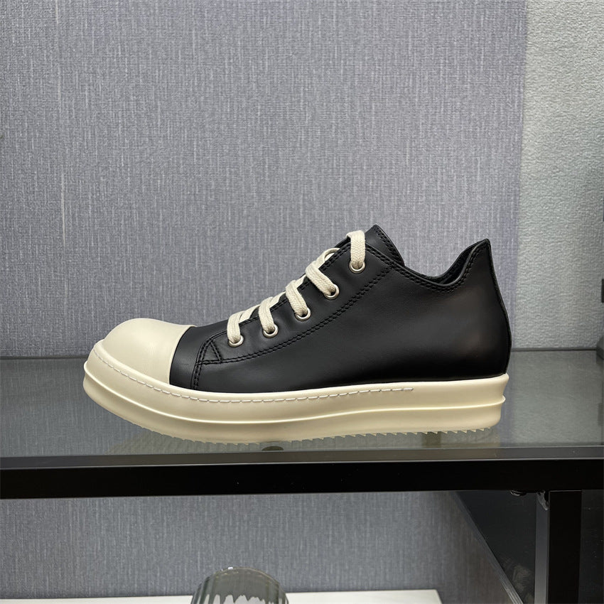 Men's Fragrance Bottom Black Full Grain Calfskin Sneakers