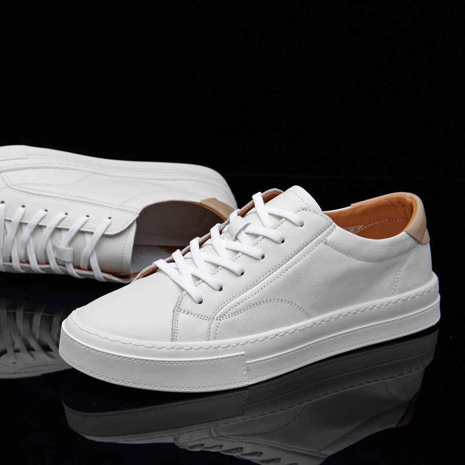 Men's Wear Summer Breathable Trendy Single Bottom White Casual Shoes