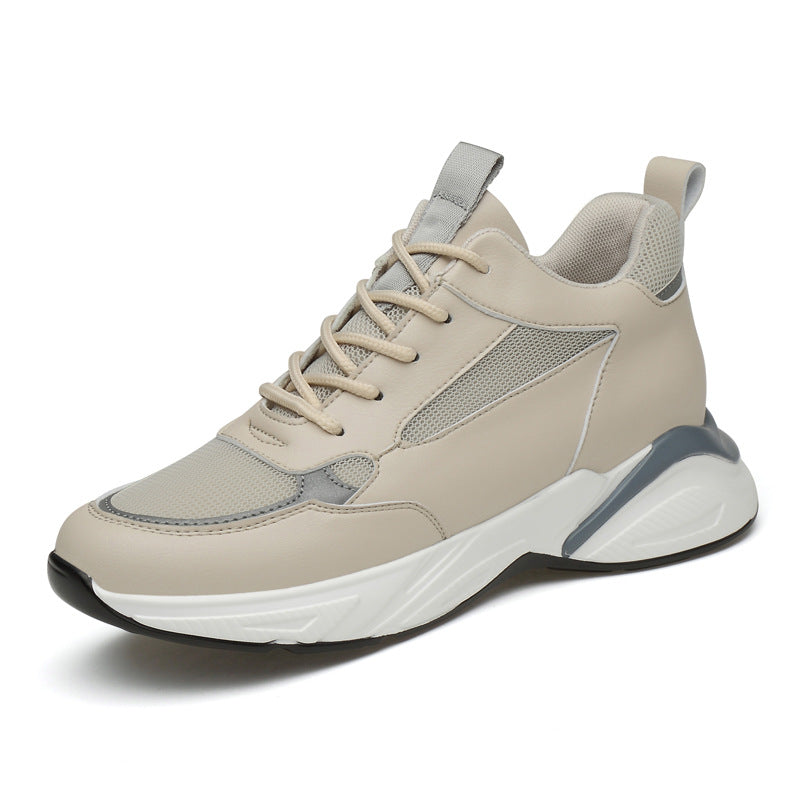Men's Hight Increasing Invisible Hidden White Board Casual Shoes