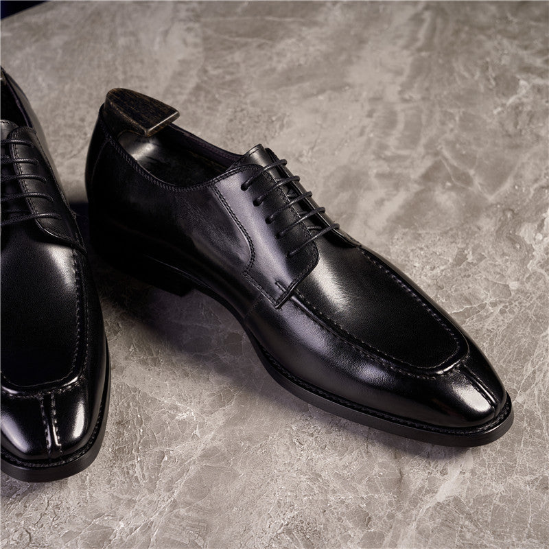 Men's Size Italian Norwegian Sewing Low Cut Leather Shoes
