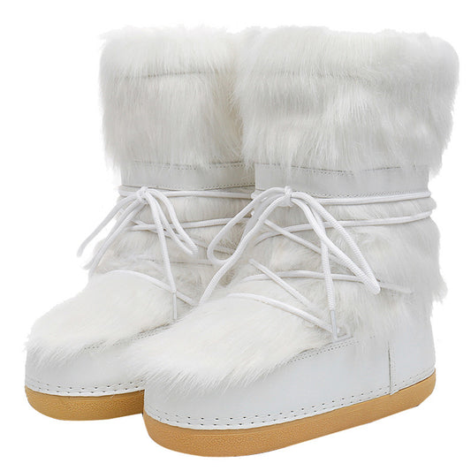 Women's Winter Fashion Space Furry Moon For Snow Boots