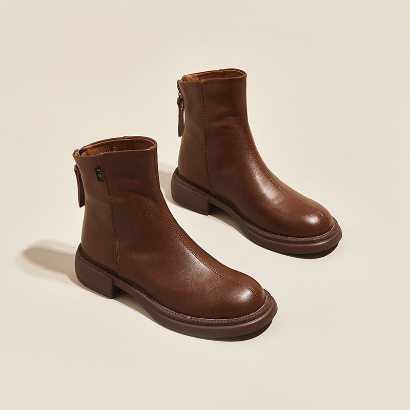 Women's Martin Authentic British Style Flat Retro Women's Leather Boots