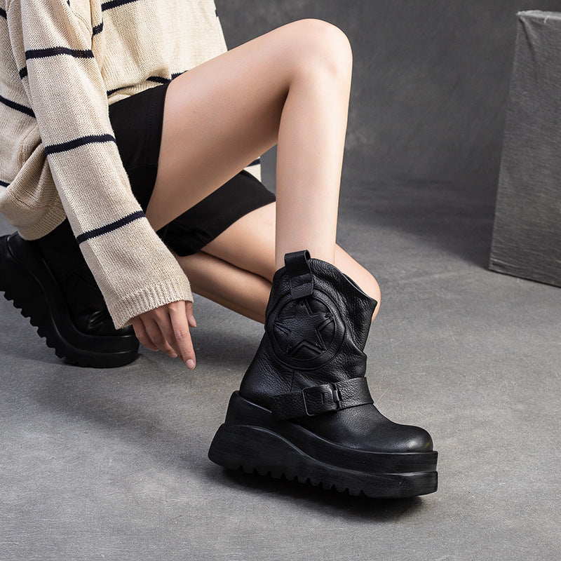 Women's Style Martin Niche Height Increasing Leisure Boots