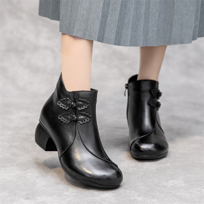 Women's Retro Ankle Ethnic Style Artistic Crafts Women's Shoes