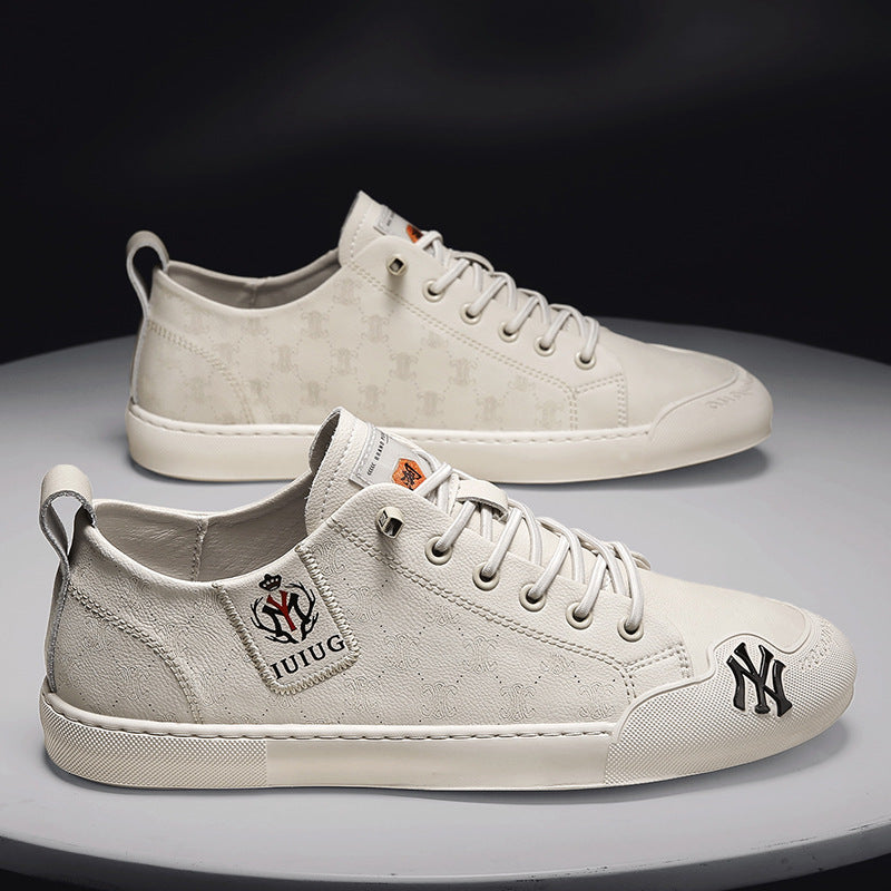 Men's Pretty Genuine Fashion Lazy White Sneakers