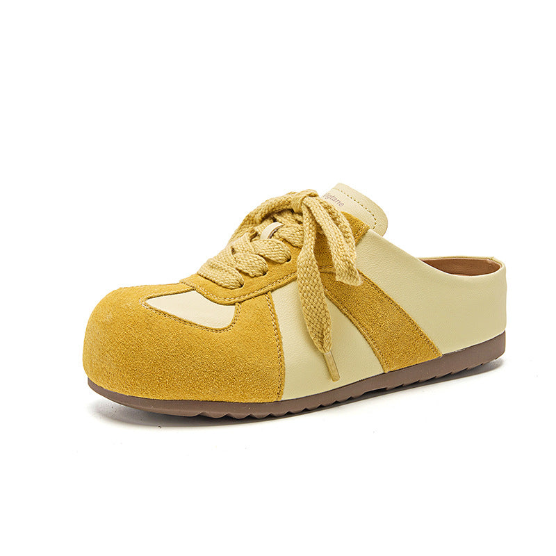 Women's Closed Toe Half Outer Wear Thick Slippers