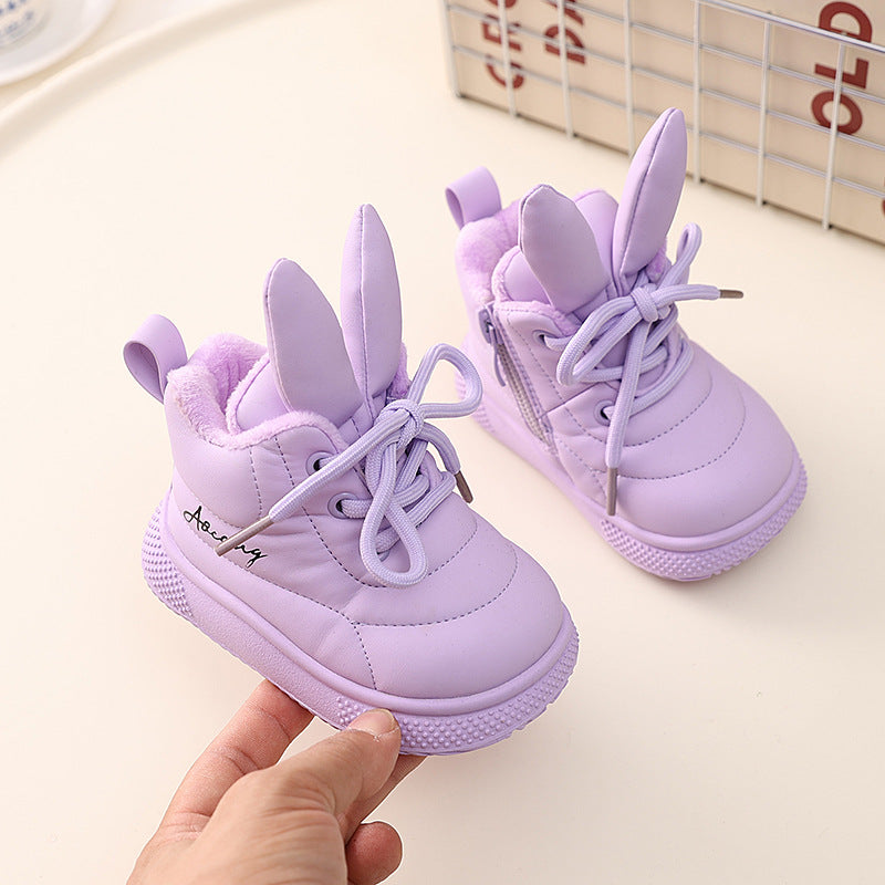 Cotton High Top Infants Soft Bottom Kid's Snow Boots