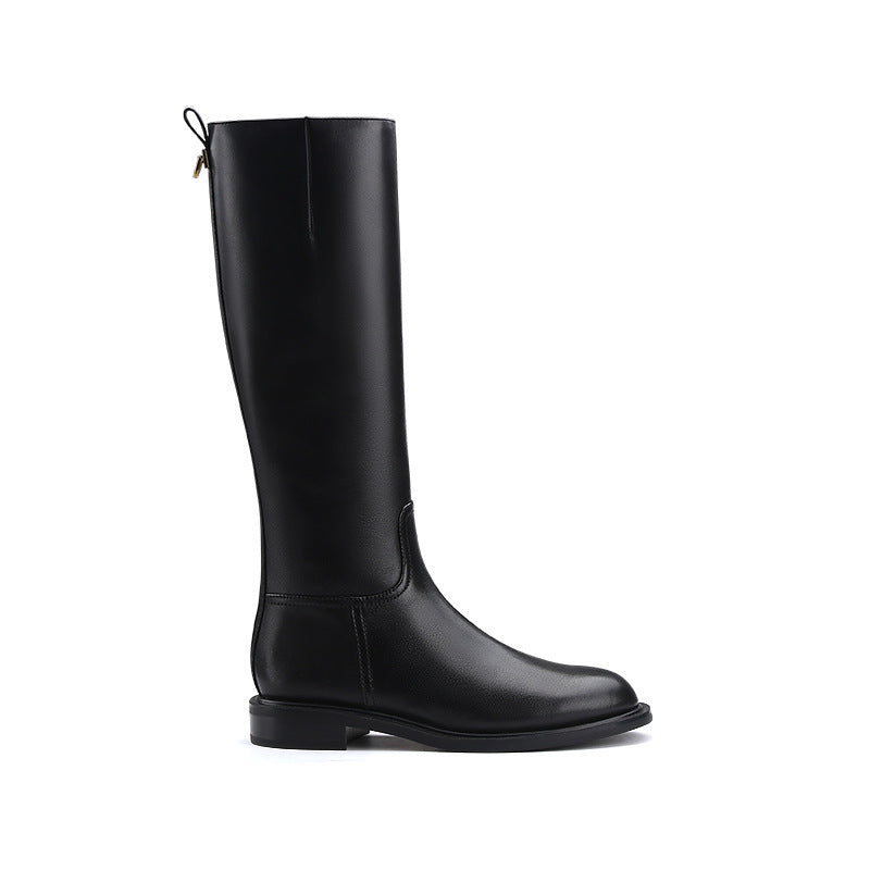 Women's Head Low Side Zipper Fleece-lined Fashion Boots