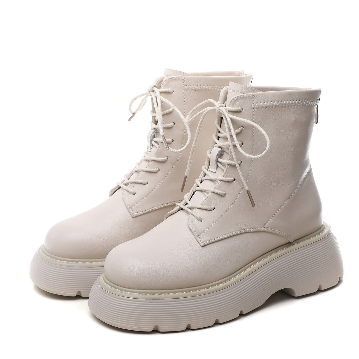 Women's Fashion Platform Martin Plus Veet Stretch Ankle Size Women's Leather Boots