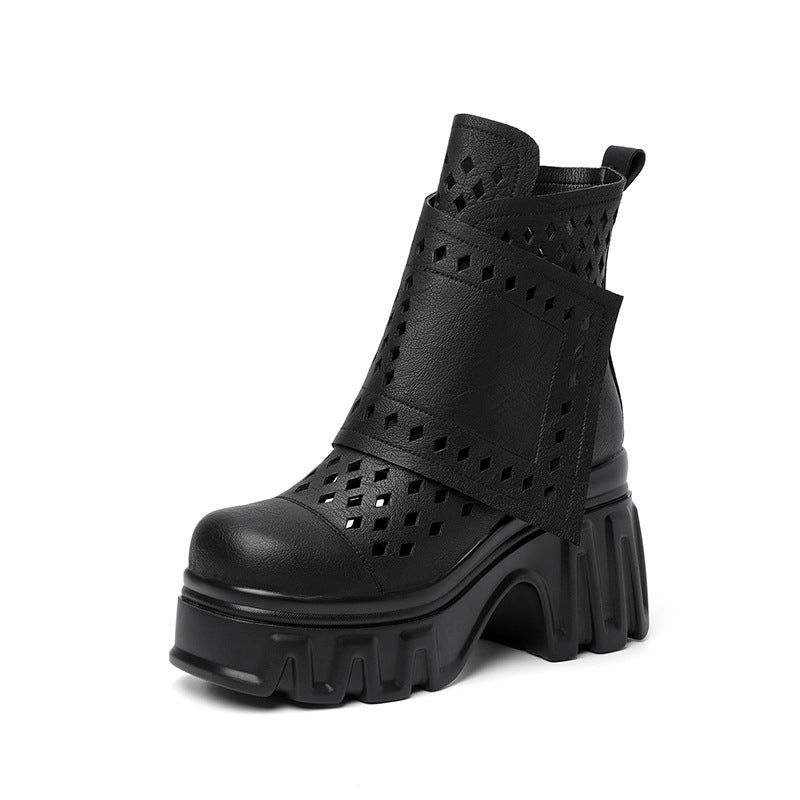 Women's Increasing Insole Summer For Breathable Hollow Martin Muffin Sandals