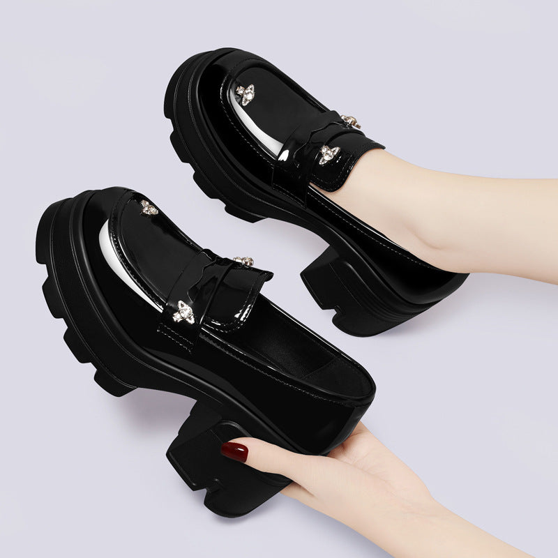 Women's Platform British Style Small Muffin Height Women's Shoes