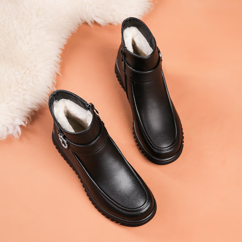 Women's Wool Lady Mom Cotton Ankle Soft Women's Shoes