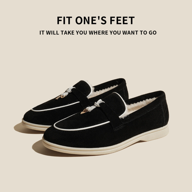 Women's Bottom England Style Comfortable Slip-on With Loafers