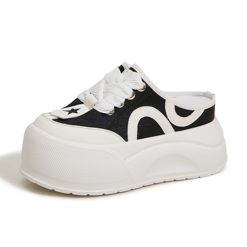 Women's Platform Summer Outdoor Height Increasing Insole Versatile Toe Cap Slippers