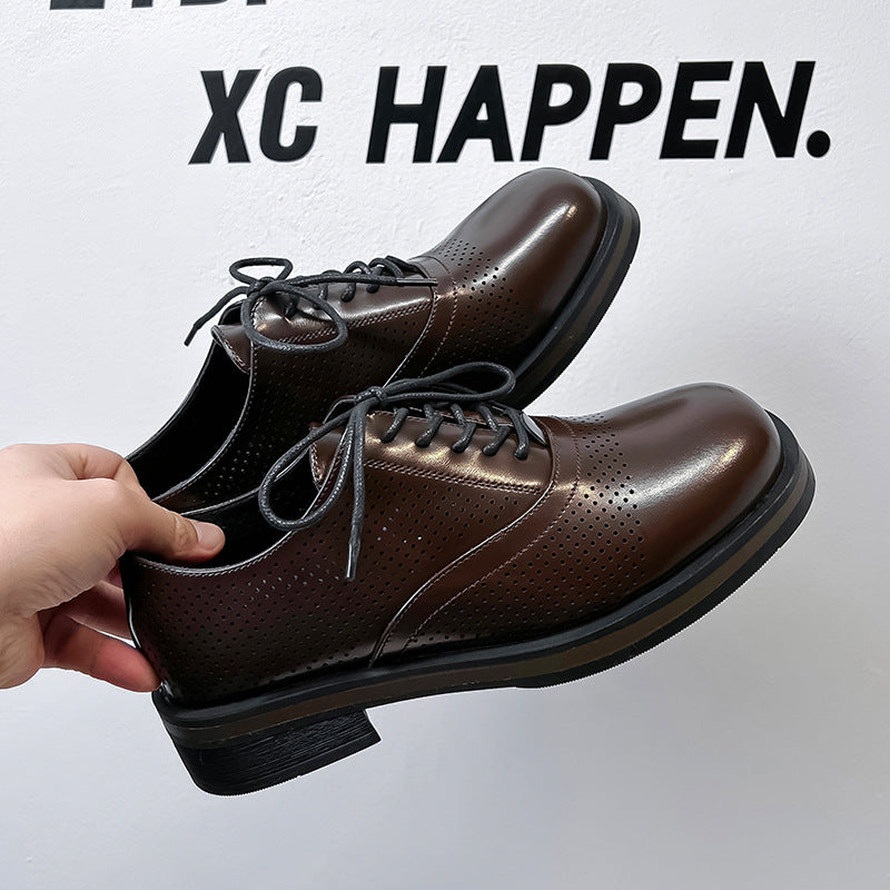 Thick Bottom Fashion British Formal Wear Commuter Leather Shoes
