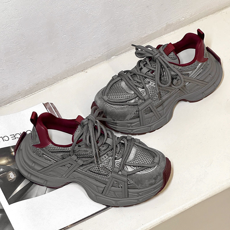 Warm Platform Dad Female Mesh Breathable Sneakers