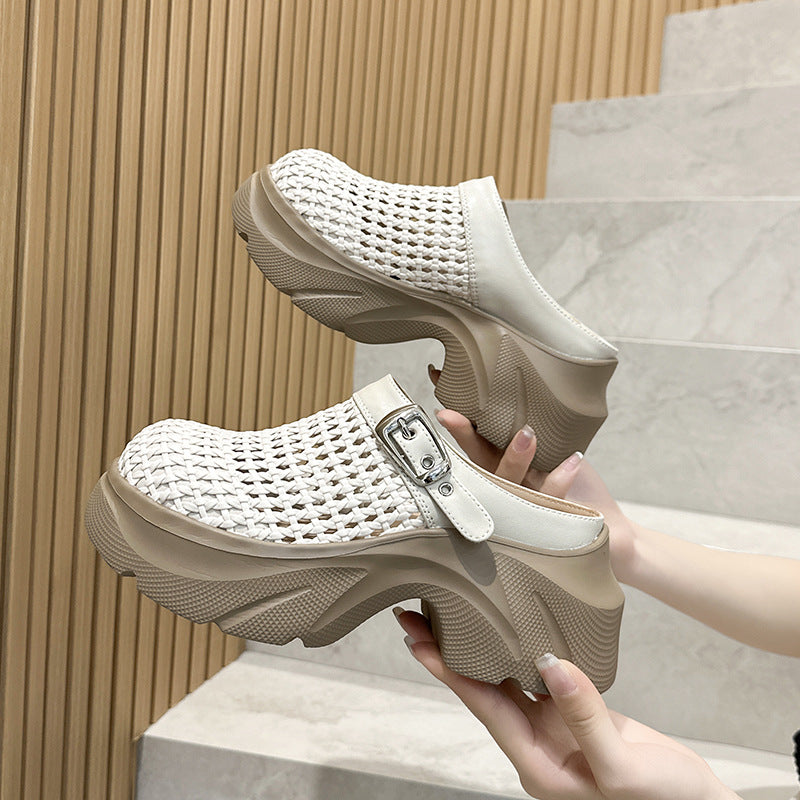 Women's Summer Closed Toe Fashion Thick Bottom Slippers