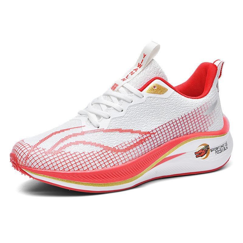 Carbon Plate Shockproof Breathable Lightweight Green Sneakers