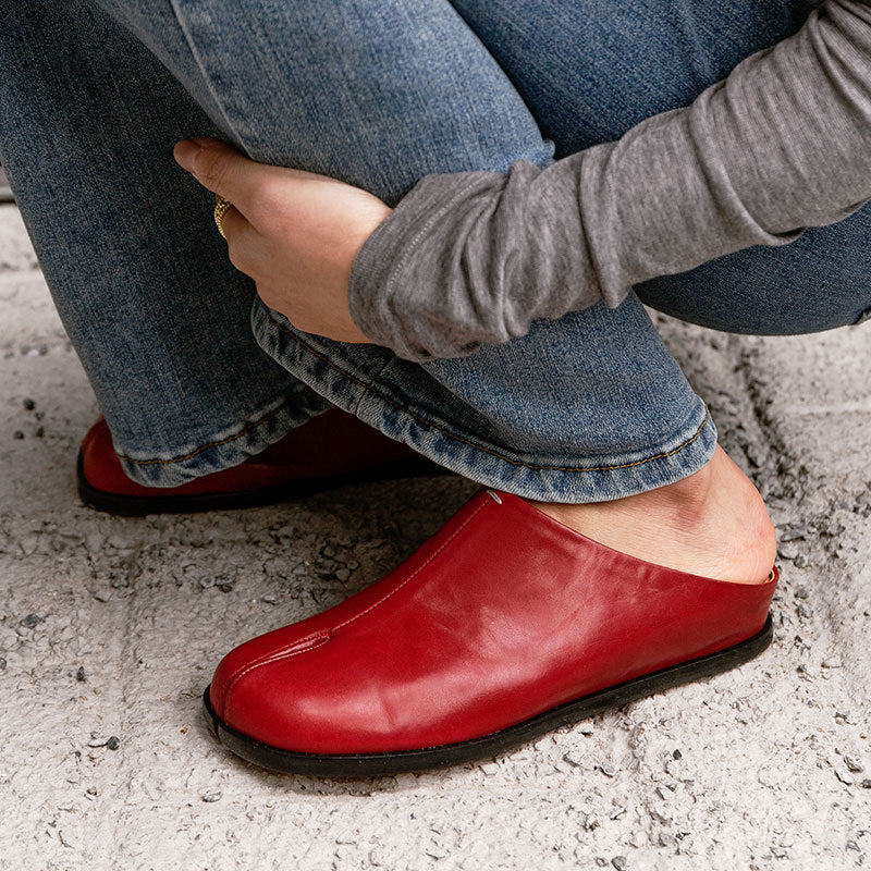 Women's Chunky Low Fashion Split Toe Trotter Women's Shoes