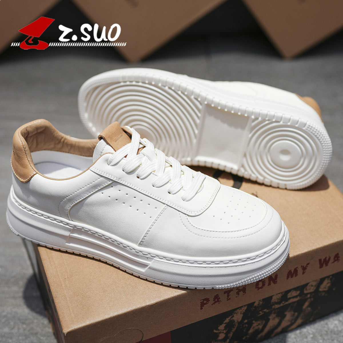 Men's Walking White Lightweight Board Boys Platform Casual Shoes