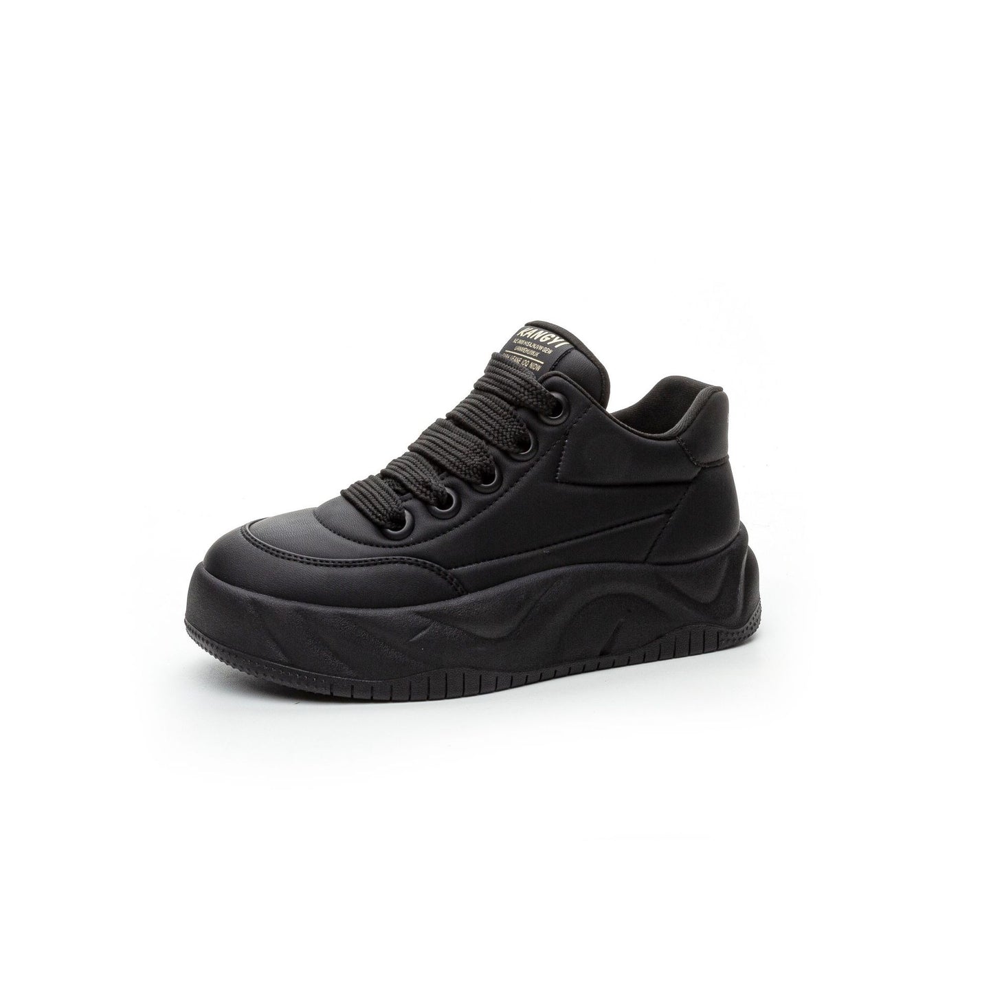 Women's Plus Size White Fleece-lined Platform Bread Casual Shoes