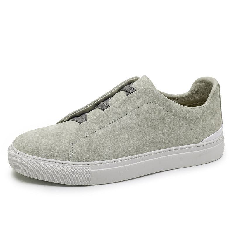 Men's Top Layer Cowhide Four Korean Versatile Personality Leather Shoes