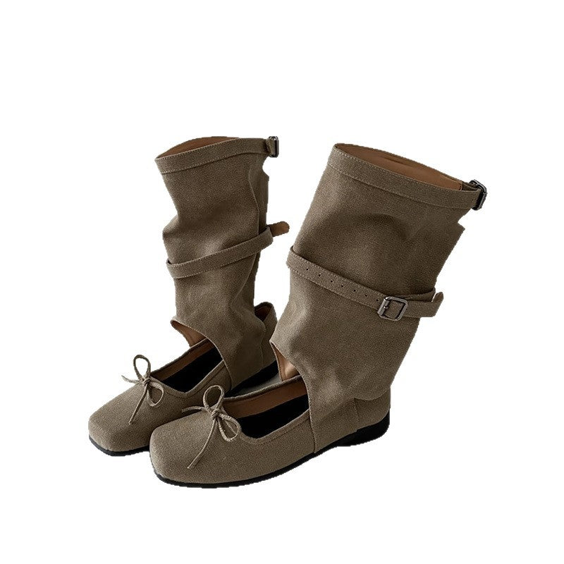 Women's Version Niche Fashionable Summer Bow Hollow Boots