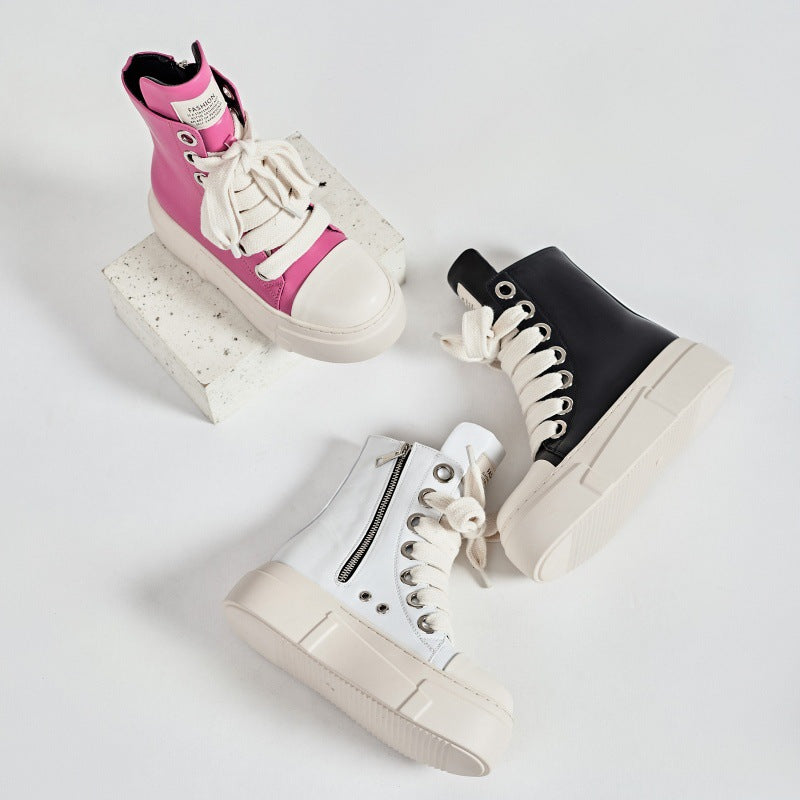 Women's & Men's Plus Size Couple Board Platform Hight Women's Casual Shoes